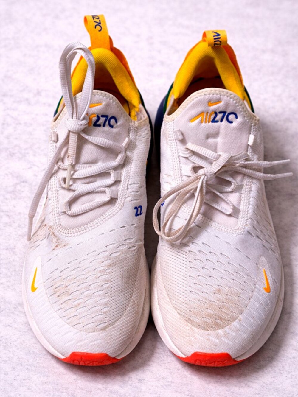 Nike Air Max 270 White Multi Color Sneakers Women’s Size 8.5